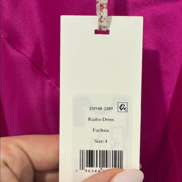 LoveShackFancy Rialto Dress Fuchsia Pink Ruffled Evening‎ Gown Size 4 - Picture 8 of 13